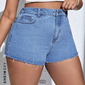 2/$20 Stretchy denim cut edge shorts